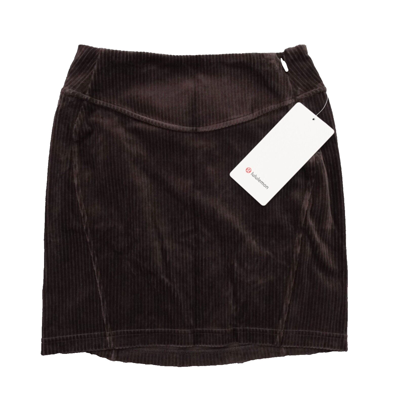 New Womens Size 14 Lululemon Scuba Mr Mini Skirt Velvet Cord Espr Espresso Brown